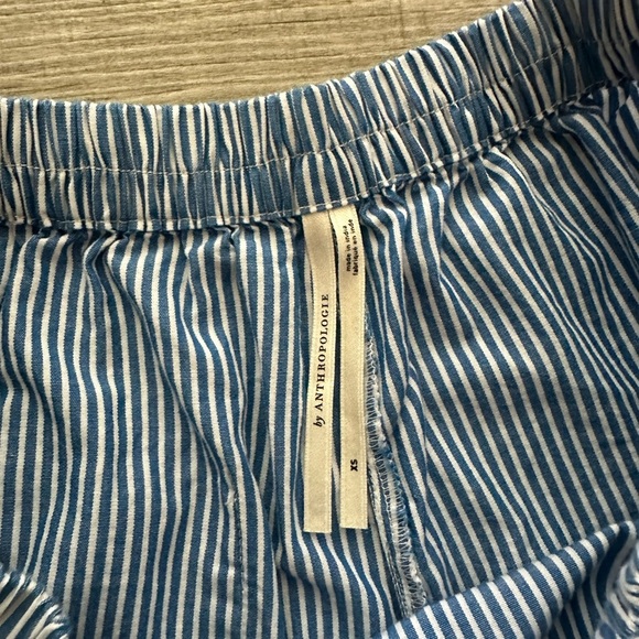 Anthropologie Blue striped Shorts with Elastic Waistband 🏖️ 🏝️ beachy - Picture 4 of 6
